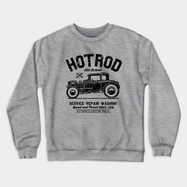 Hot Rod Old School Crewneck Sweatshirt by Rebus28